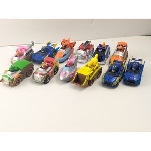 Paw Patrol Diecast Vehicles Lot of 12‎  Chase Skye Rubble Zuma Rocky Toy Cars